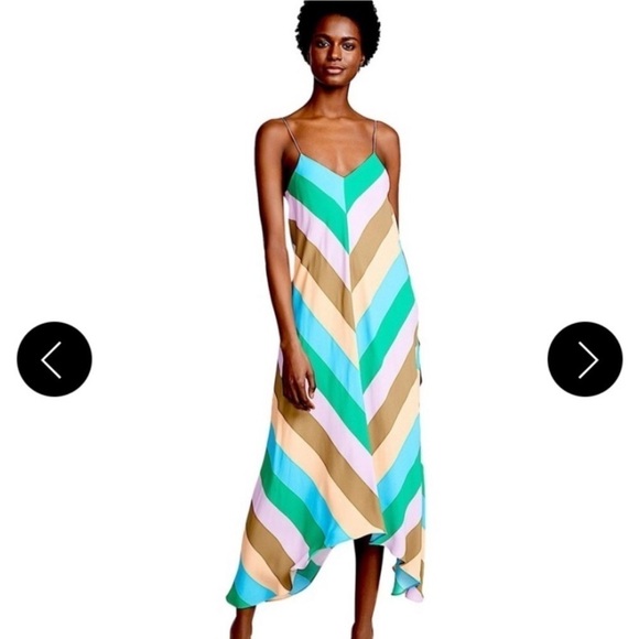 Tibi Julian Stripe Maxi Dress $695 size 12 - Picture 1 of 6